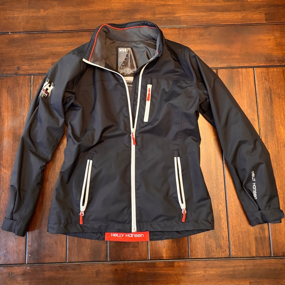 Helly Hansen Black Ski Jacket with Red Accents